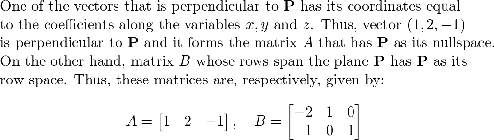 Let P be the plane in with equation x 2y z 0. Find Quizlet