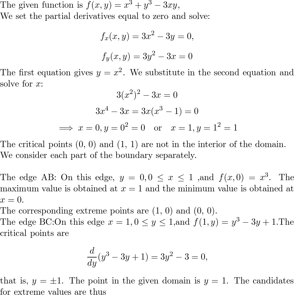 Determine the global extreme values of the function on the g | Quizlet