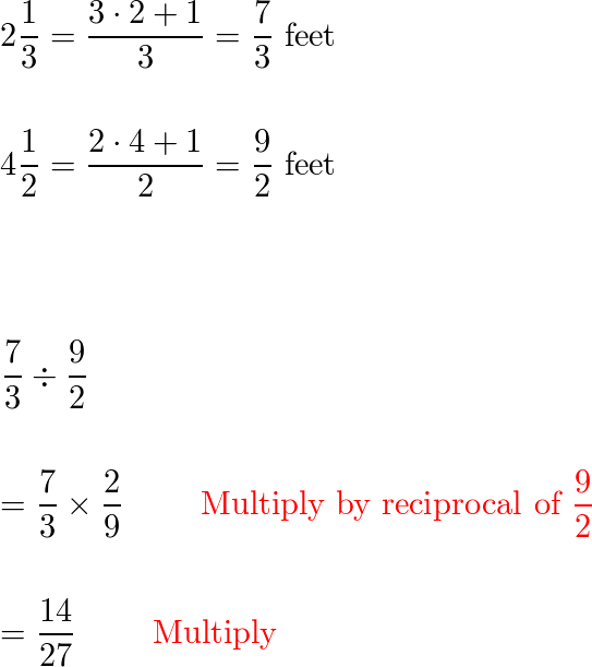 Write the ratio as a fraction in simplest form. 16. 2 1/3 fe | Quizlet