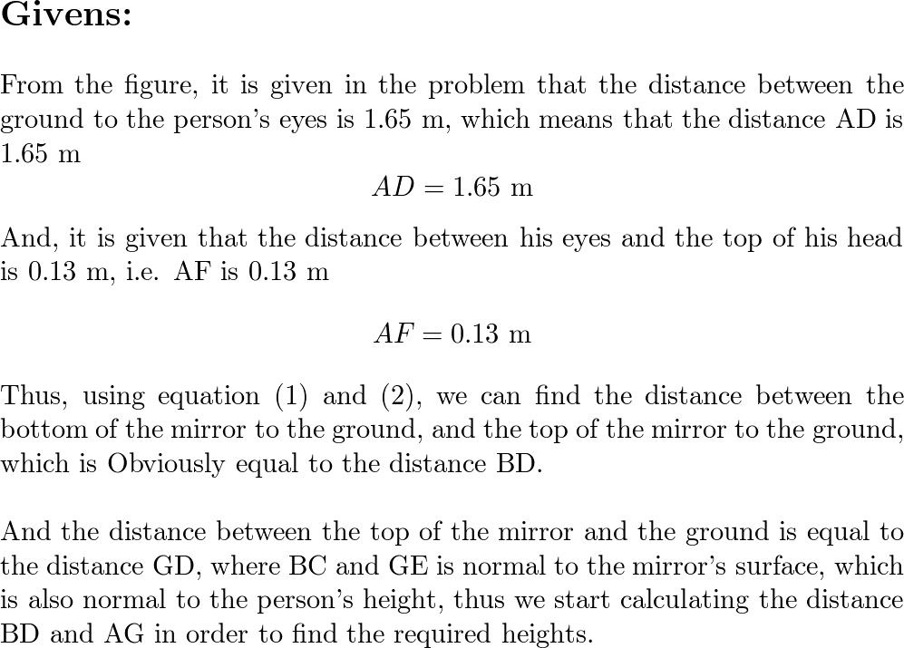 How do I find out the distance of the head from the floor?