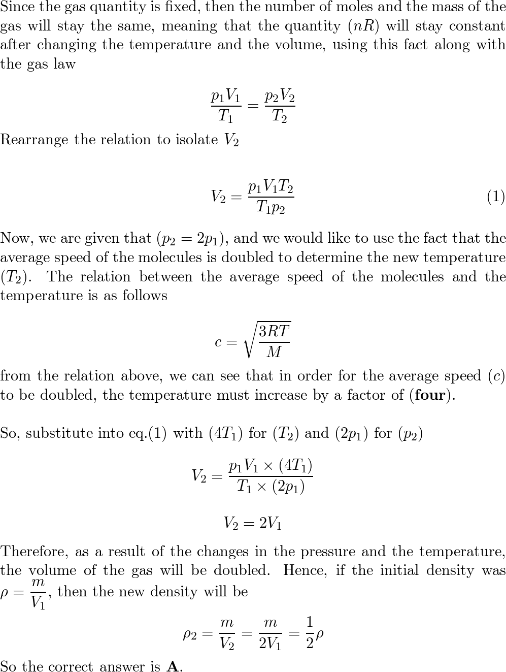 Ideal Gas Law: Doubling Temperature and Volume