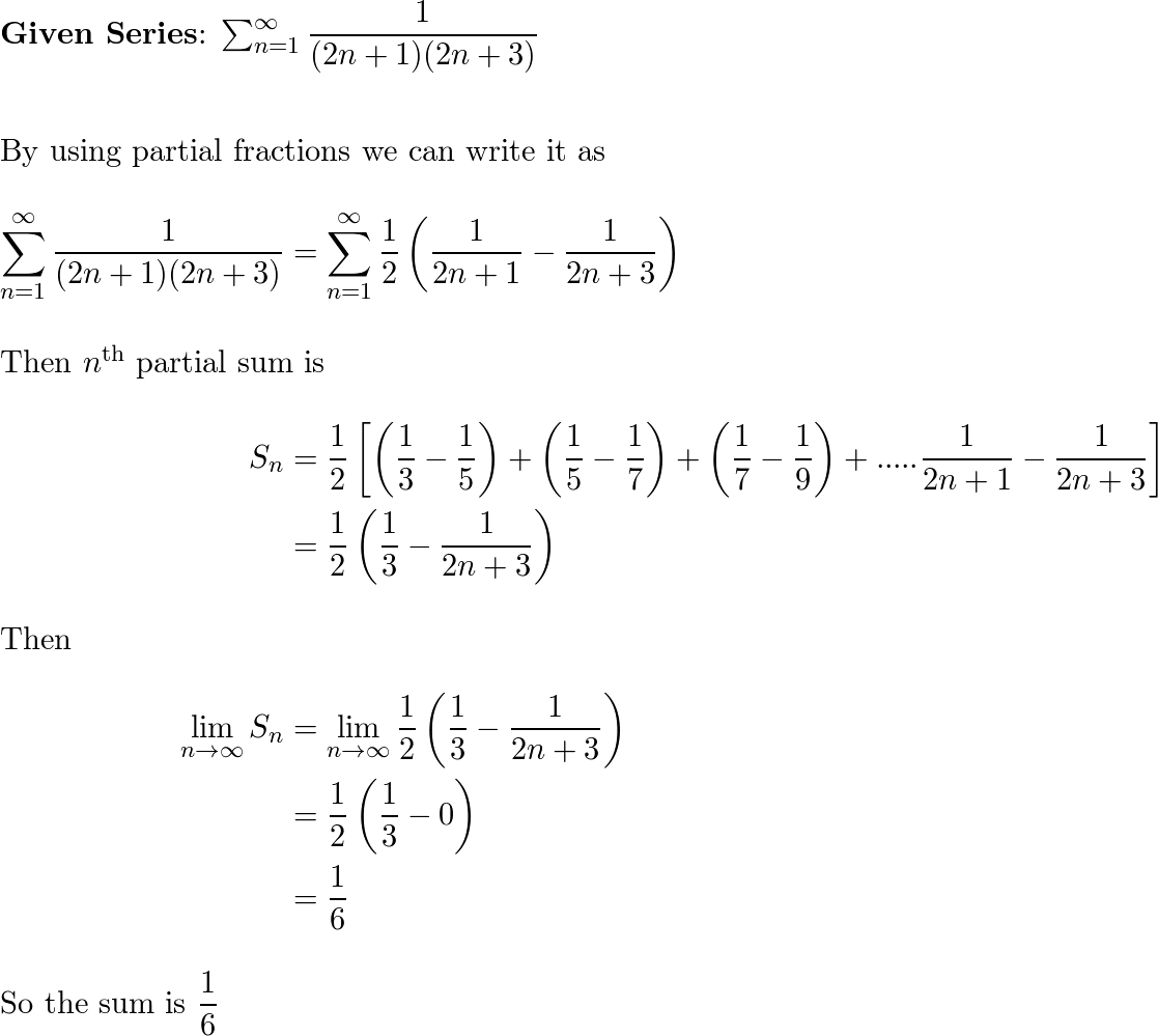 find-the-sum-of-the-convergent-series-n-1-1-2n-quizlet