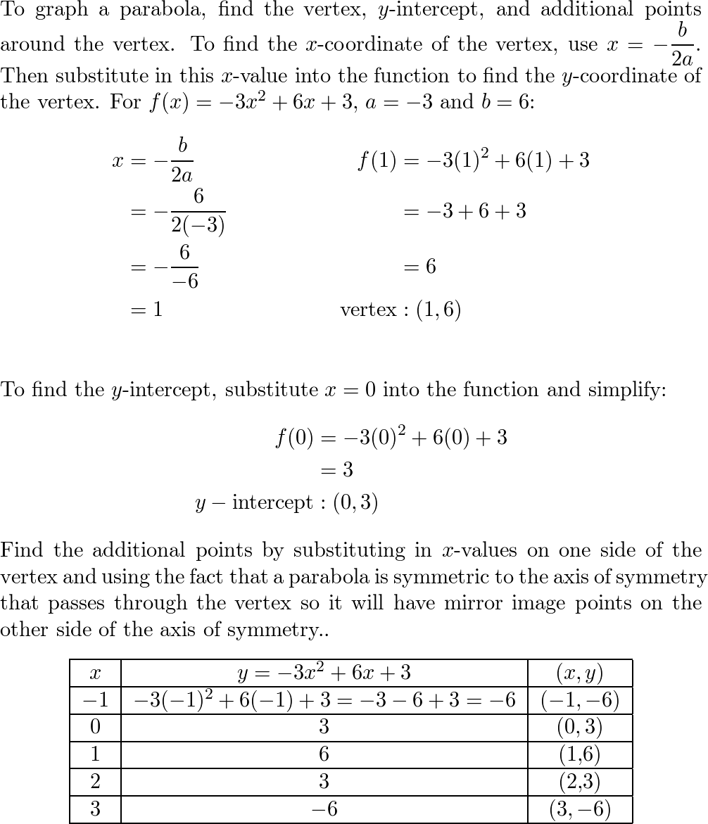 graph-the-function-f-x-3x-2-6x-3-quizlet