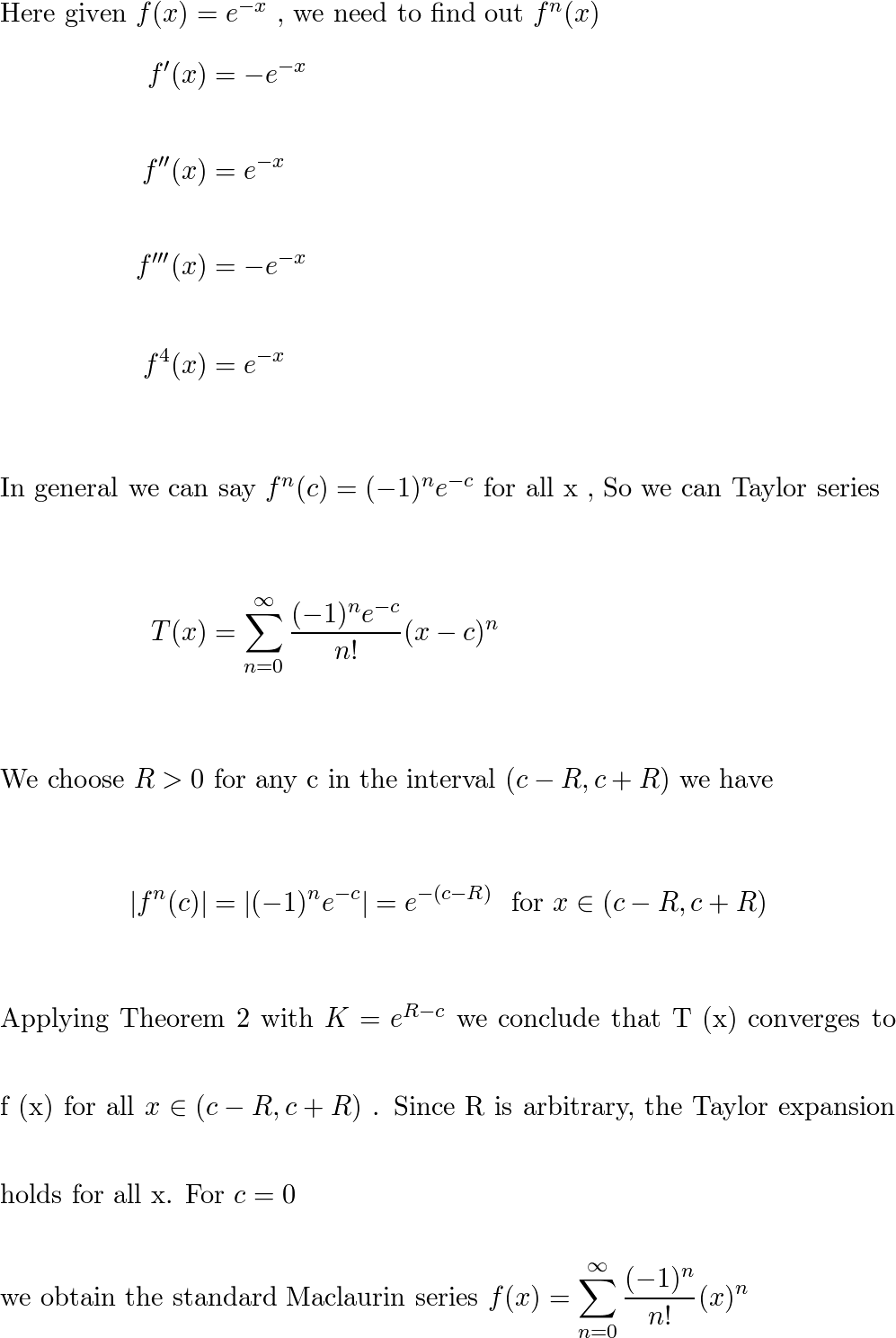 Use Theorem 2 to prove that the f(x) is represented by its M | Quizlet