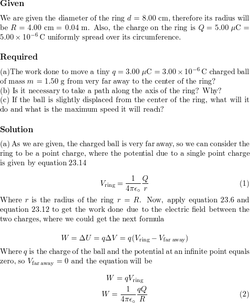 Solved Find the electric potential and the electric field at | Chegg.com