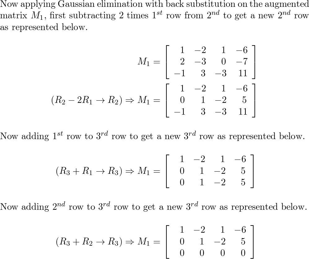 Solve the system using either Gaussian elimination with back | Quizlet