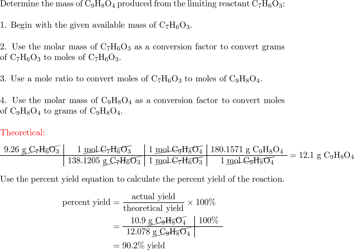 theoretical yield of salicylic acid