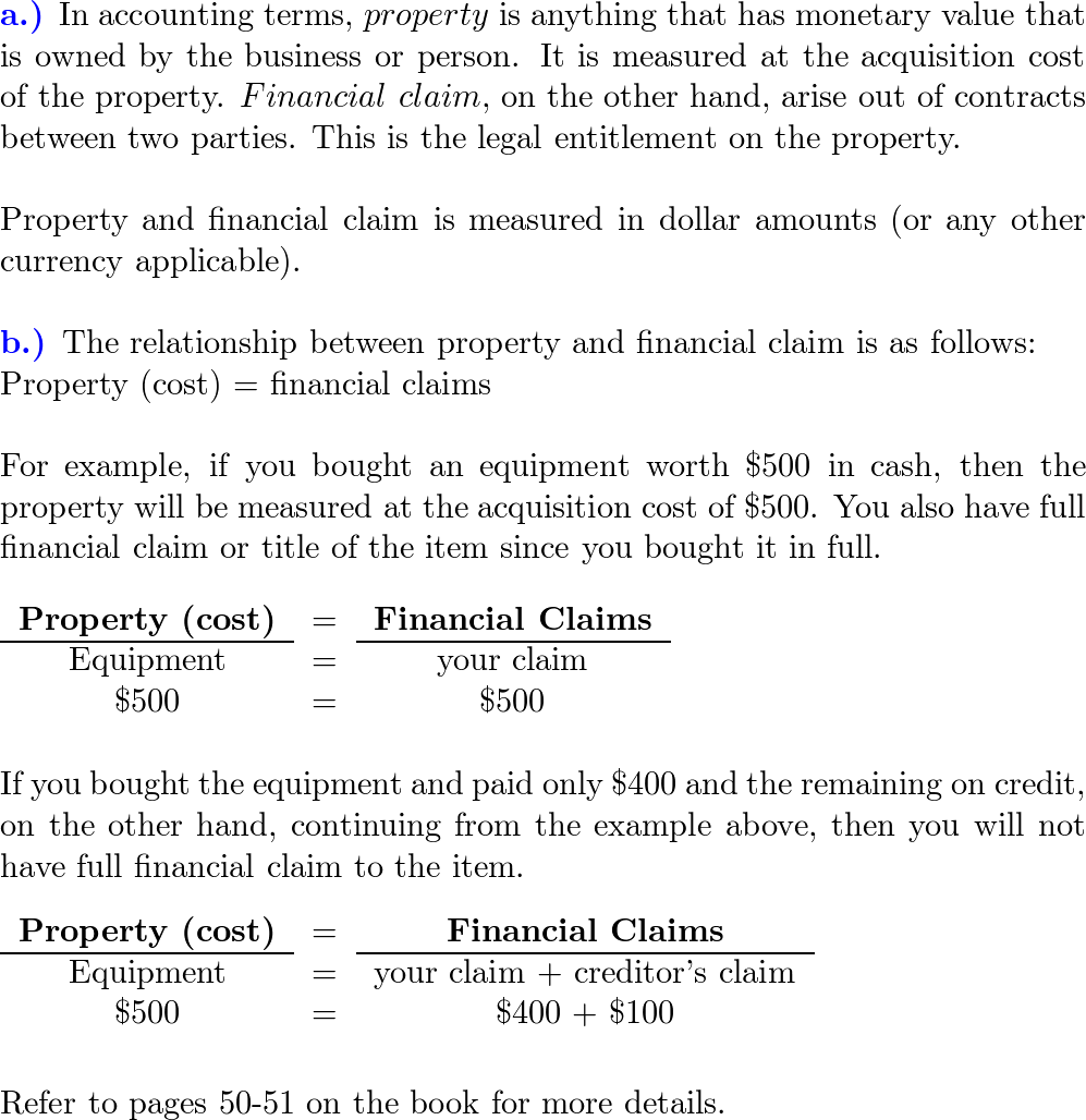 a-define-the-terms-property-and-financial-claim-b-what-is-quizlet