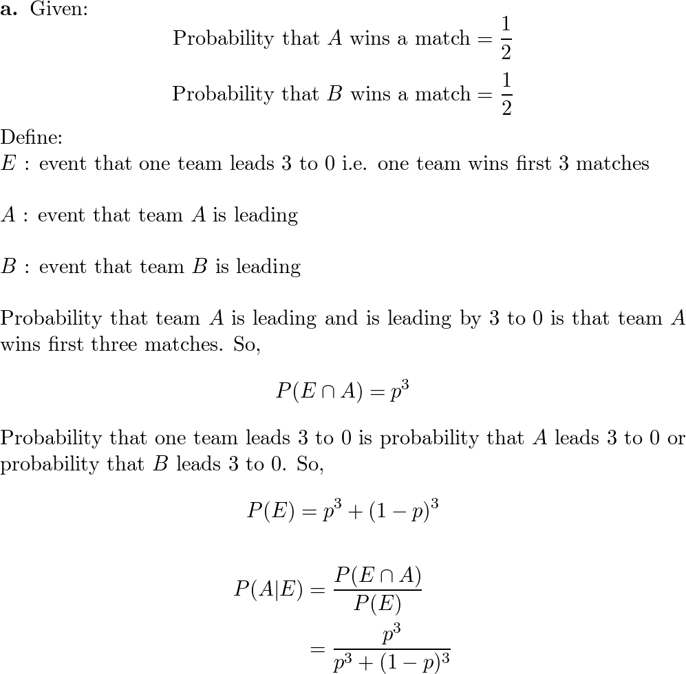 Probability of winning a best-of-7 series