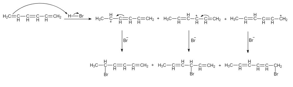 What Products Would Be Obtained From The Reaction Of 1 3 5 Hexatriene With One Equivalent Of Hbr Disregard Stereoisomers Homework Help And Answers Slader