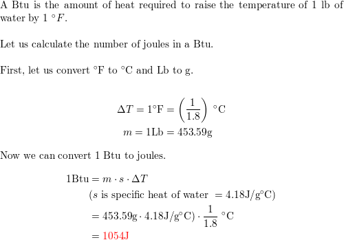 Joule btu sale