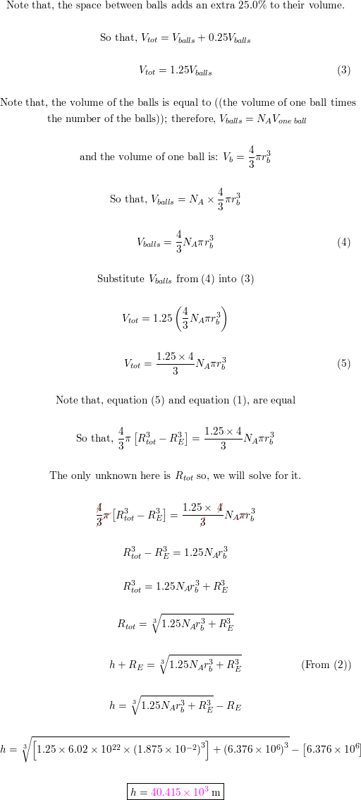 Calculate The Depth To Which Avogadro S Number Of Table Tennis