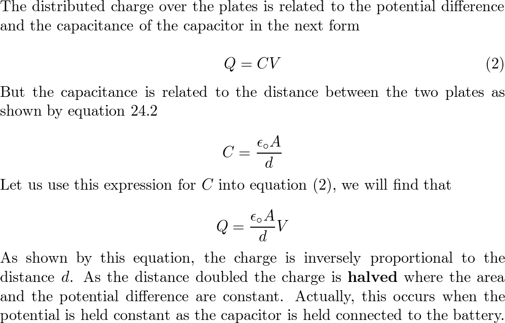 A parallel-plate capacitor is charged by being connected to | Quizlet