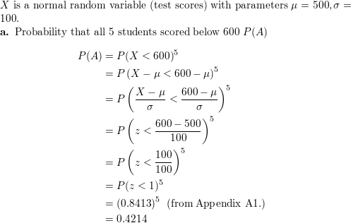 Assume that the mathematics score X on the Scholastic Aptitu