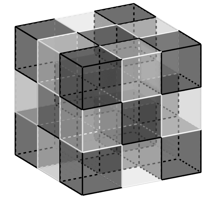 Mouse and cheese. A block of cheese is made up of 3x3x3 cube | Quizlet