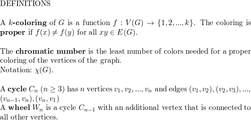 A Wheel Is A Graph Formed By A Cycle By The Addition Of A New Vertex That Is Adjacent To All The Vertices On The Cycle A Wheel With Math N Math Vertices Is