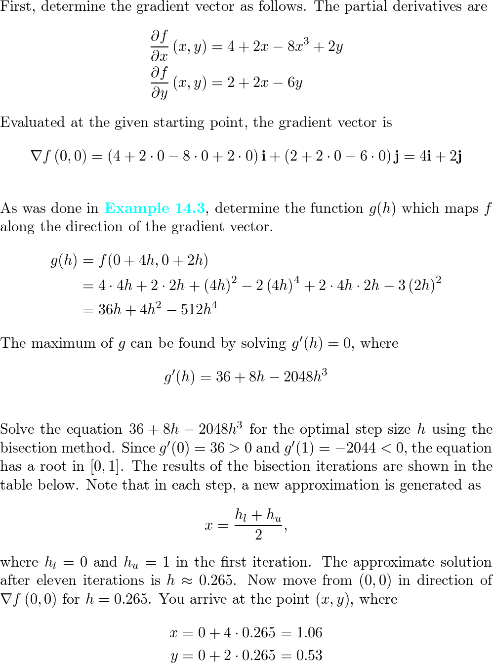 2 The steepest descent method: ) ( ) (k x and ) 2 ( ) ( ) ( k k k e x α