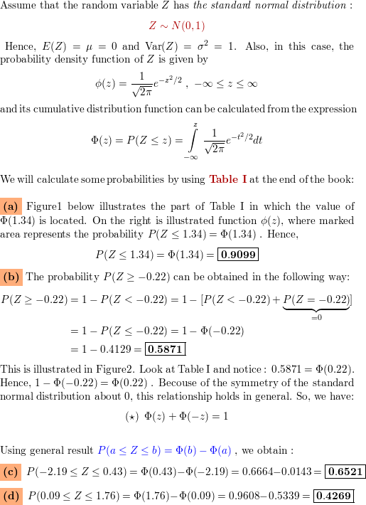 Suppose That Math Z Sim N 0 1 Math Find Begin Align Mathbf A P Z Le 1 34 Mathbf B P Z Ge 0 22 Mathbf C P 2 19 Le Z Le 0 43 Mathbf D P 0 09 Le Z Le 1 76 Mathbf E P Z Le 0 38