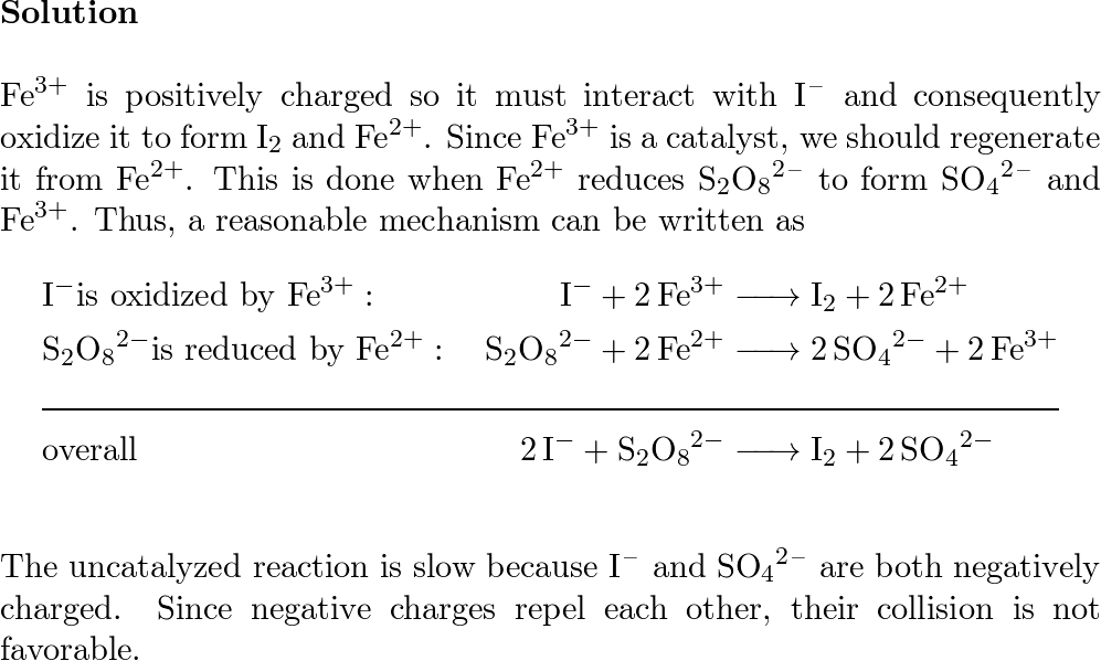 SOLVED: Peroxodisulfate Ion Can Oxidize Iodide Ions (I-) To, 03/26/2024