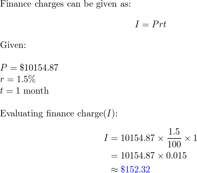 What is the finance charge quizlet?