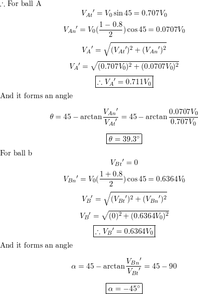 Solved R15-7. Two smooth billiard balls A and B have an