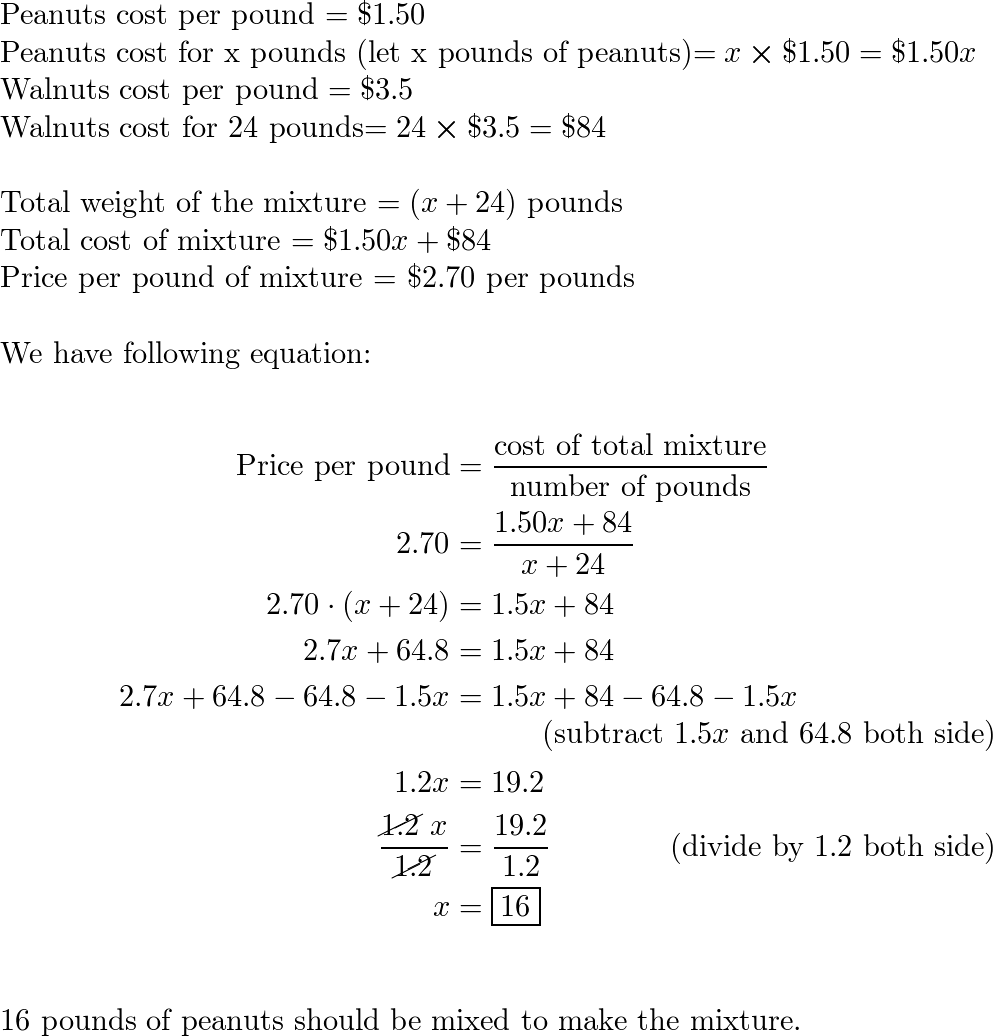 Solved MIXTURE PROBLEMS 2. Mani Peanut Company wants to mix