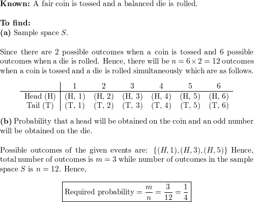 Consider an experiment in which a fair coin is tossed once a Quizlet