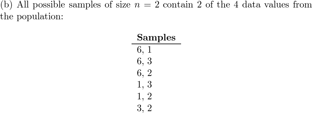 Solved A population consists of N=6 numbers: 1,2,4,7,10,12.