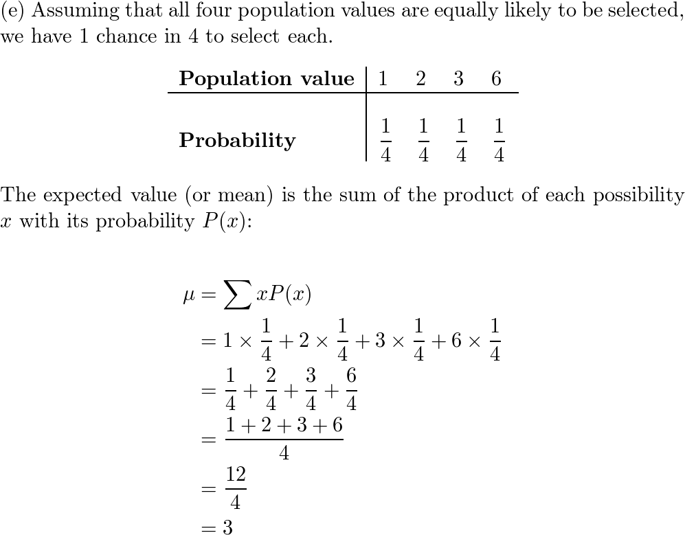 Solved A population consists of N=6 numbers: 1,2,4,7,10,12.