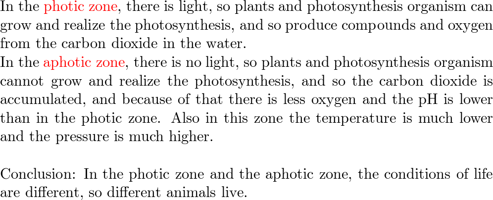 aphotic zone plants