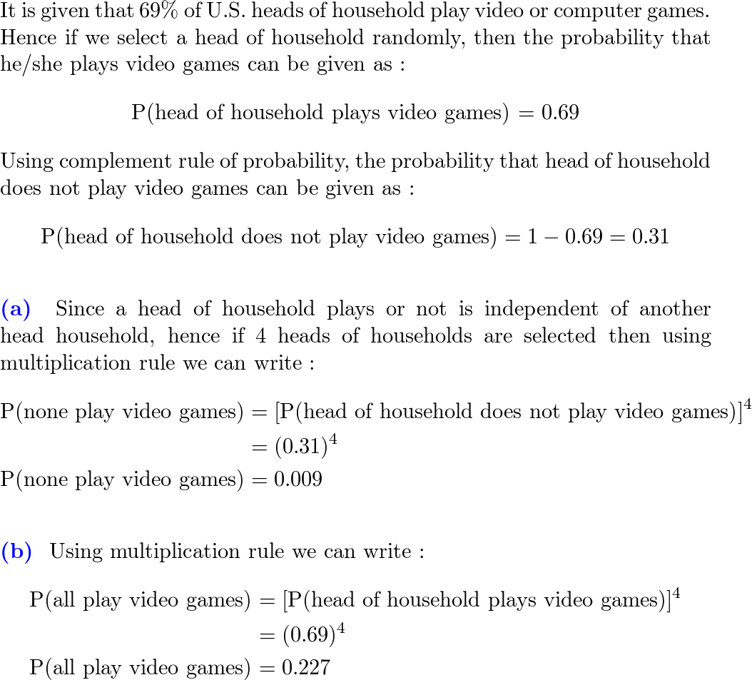 Sixty-nine percent of U.S. heads of household play video or | Quizlet