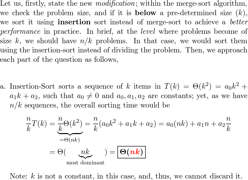 Introduction To Algorithms - 9780262033848 - Exercise 1a | Quizlet