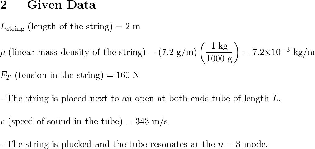 A nylon guitar string is fixed between two lab posts 2.00 m Quizlet