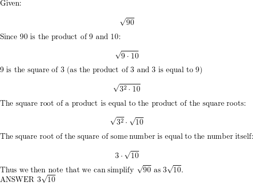 Properties of Square Roots