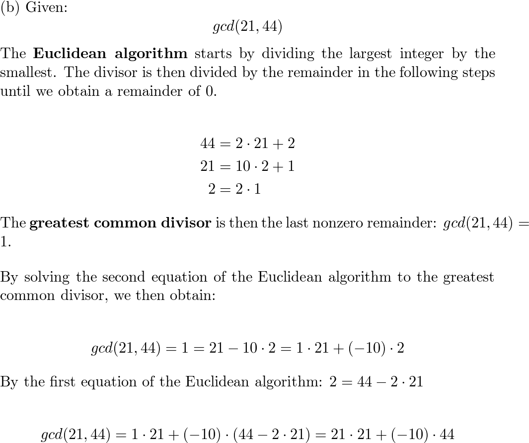 Express the greatest common divisor of each of these pairs o | Quizlet