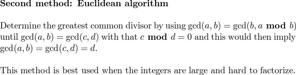 a) Define the greatest common divisor of two integers. b) De | Quizlet