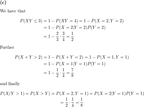 The Joint Probability Mass Function Of X And Y Is Given By Begin Array L L P 1 1 Frac 1 8