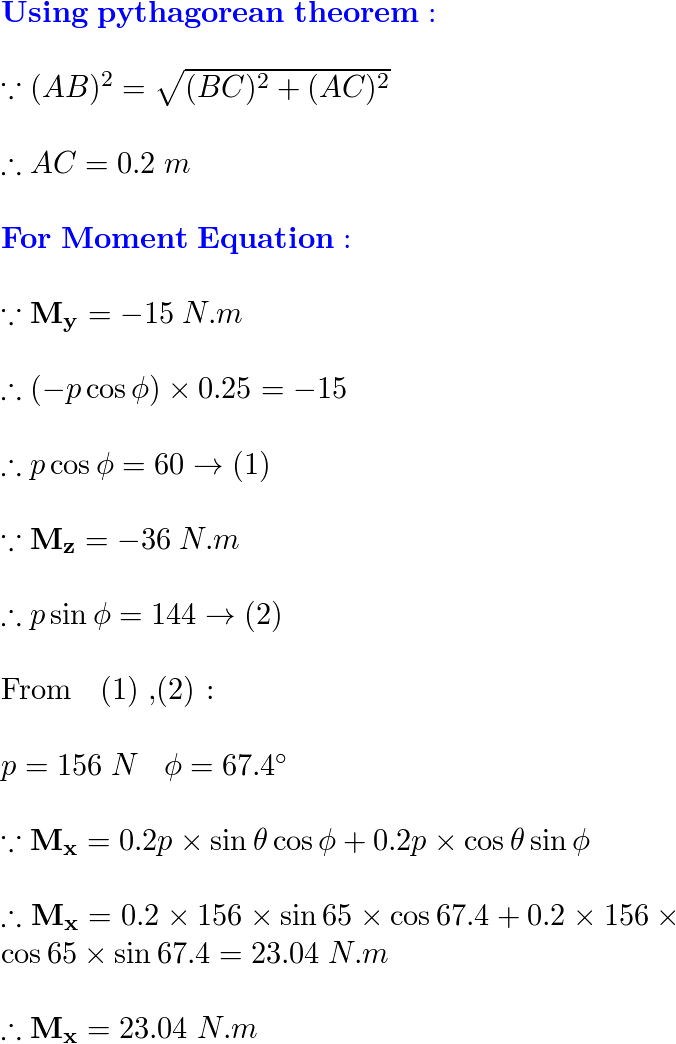 A single force P acts at C in a direction perpendicular to t Quizlet