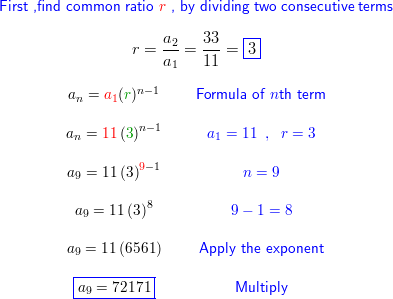 geometric sequence formula nth term