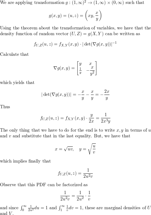 X And Y Have Joint Density Function F X Y Frac 1 X 2 Y 2 Quad X