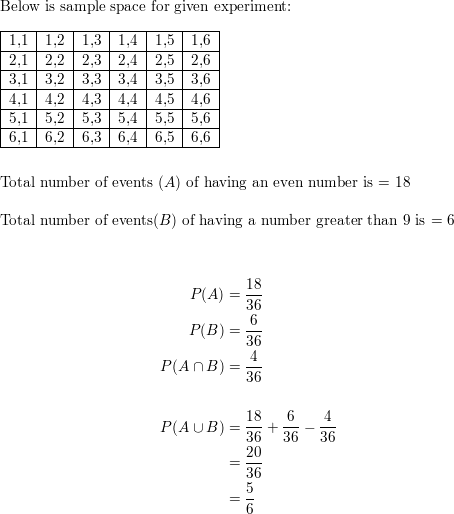 dice roll probability table to calculate the probability of 2