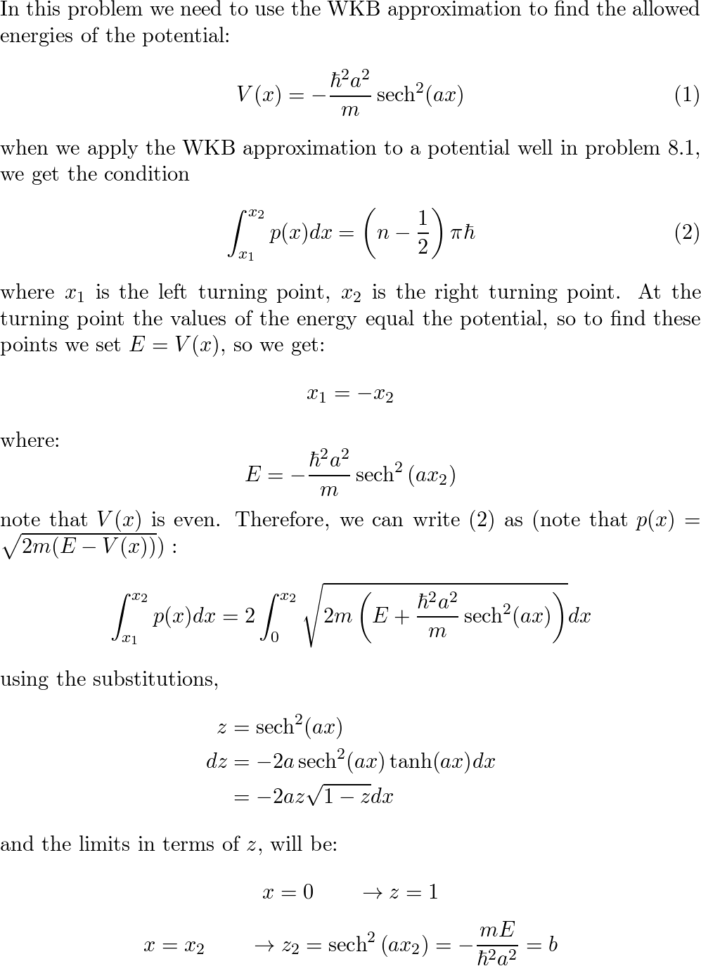 Introduction To Quantum Mechanics - 9781107189638 - Exercise 14 | Quizlet