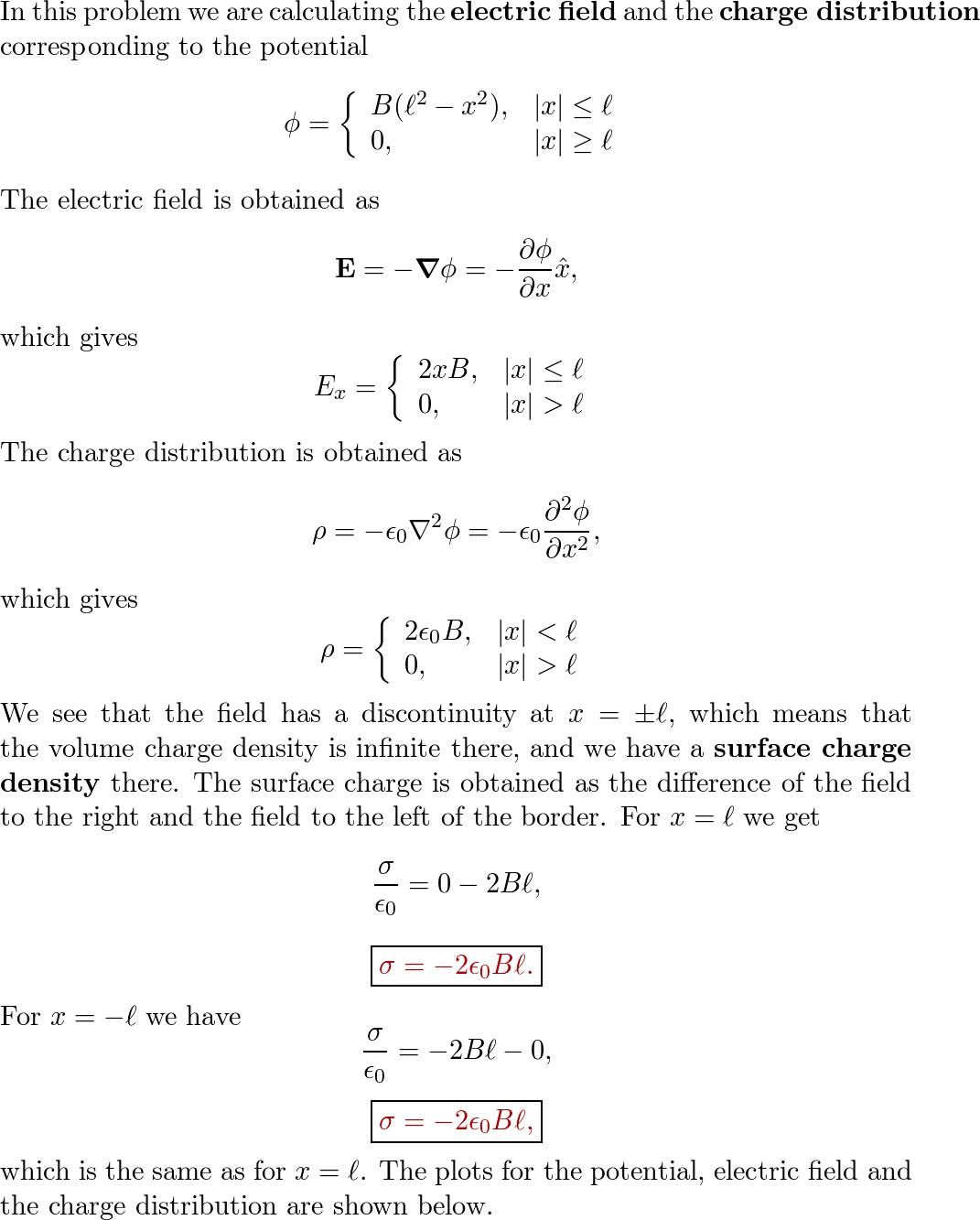 Find (and make rough plots of) the electric field and charge | Quizlet