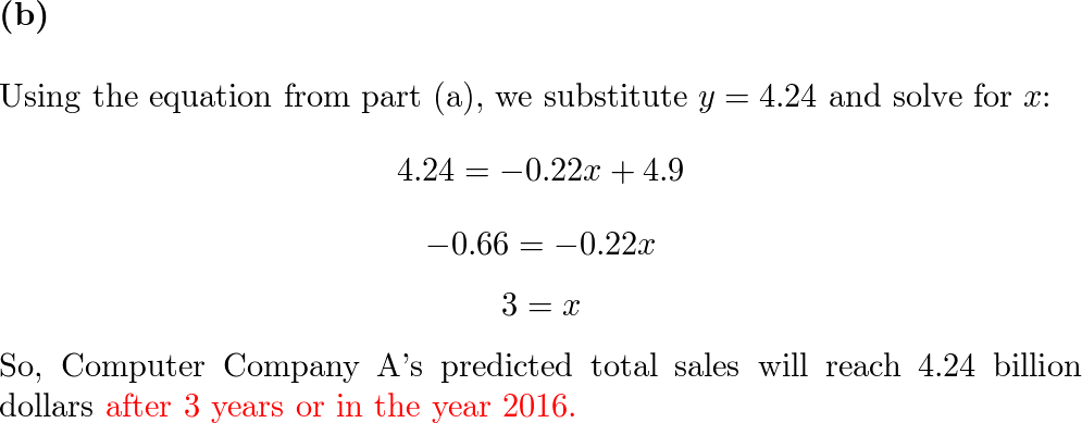 Computer Company A Had A Total Sales Of 4.9 Billion Dollars | Quizlet