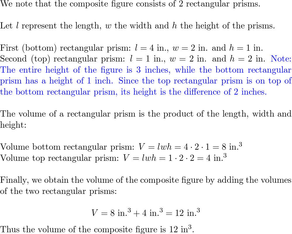 Find The Volume Of The Composite Figure. | Quizlet