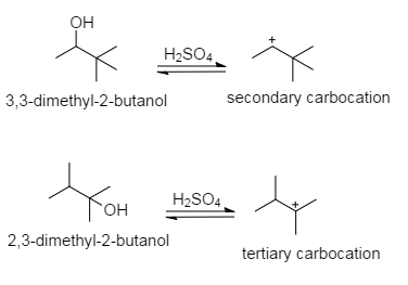 When Heated With H2so4 Both 33 Dimethyl 2 Butanol