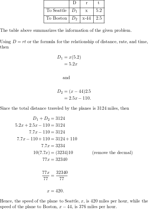 Two planes leave from Atlanta Georgia. One makes a 5.2 hr Quizlet