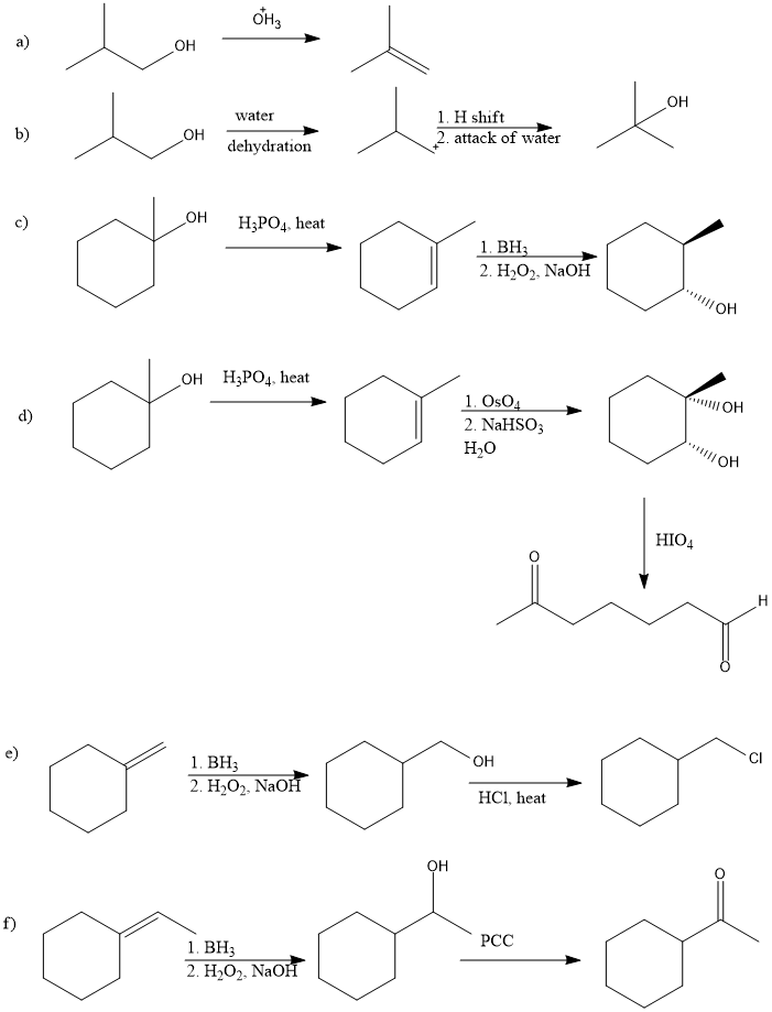 Acid-catalyzed dehydration of 3-methyl-2-butanol gives three | Quizlet