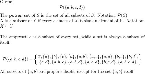 List the members of mathcal P a b c d . Which are pr Quizlet