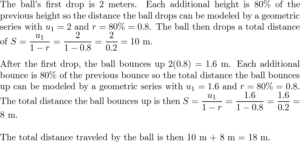 A ball bounces from a height of 2 metres and returns to 80 Quizlet